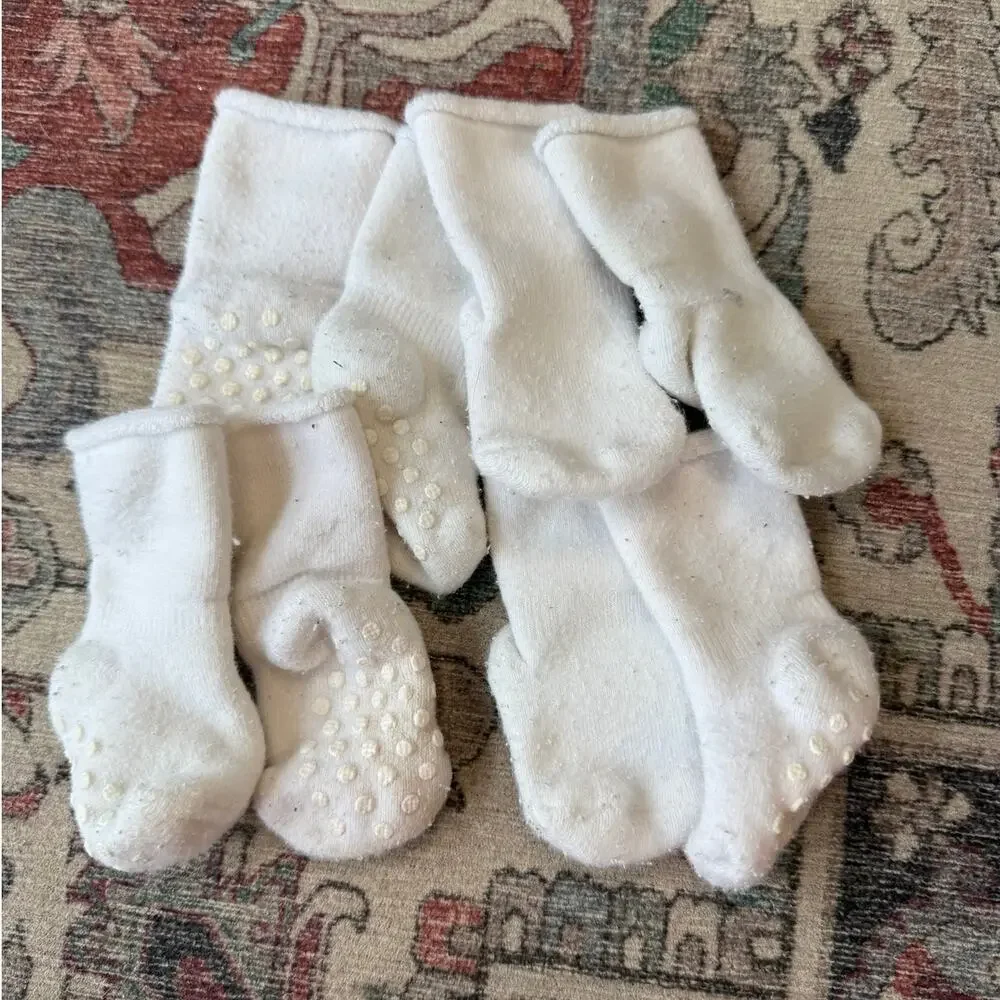 Hanna Andersson Baby Socks Size 1/2 or 0-6 Months 4 Pairs
